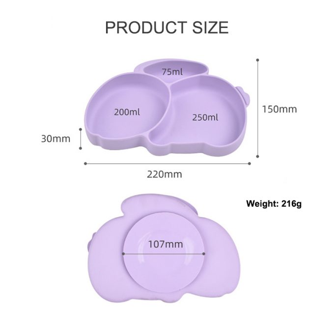 silicone baby plates with suction