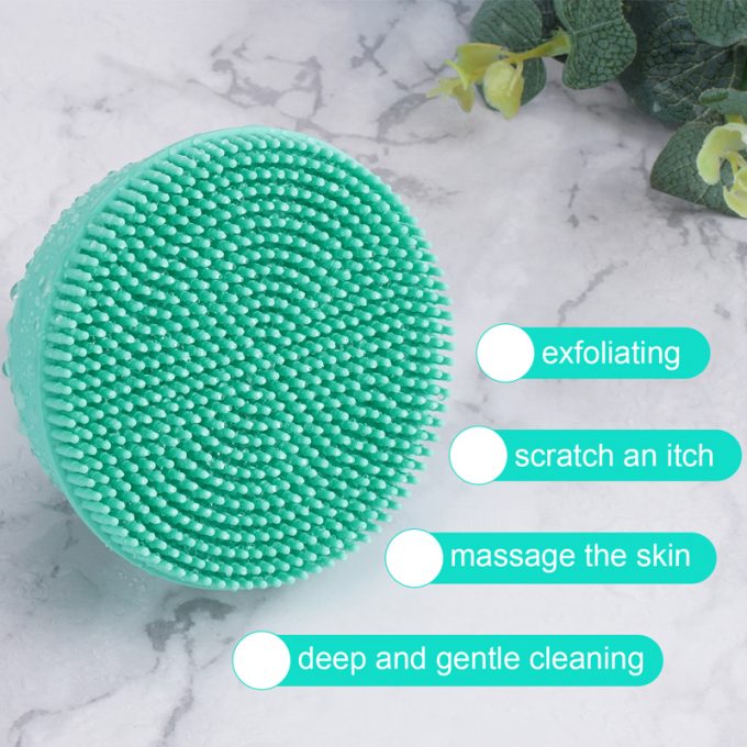 silicone bath brush body scrubber