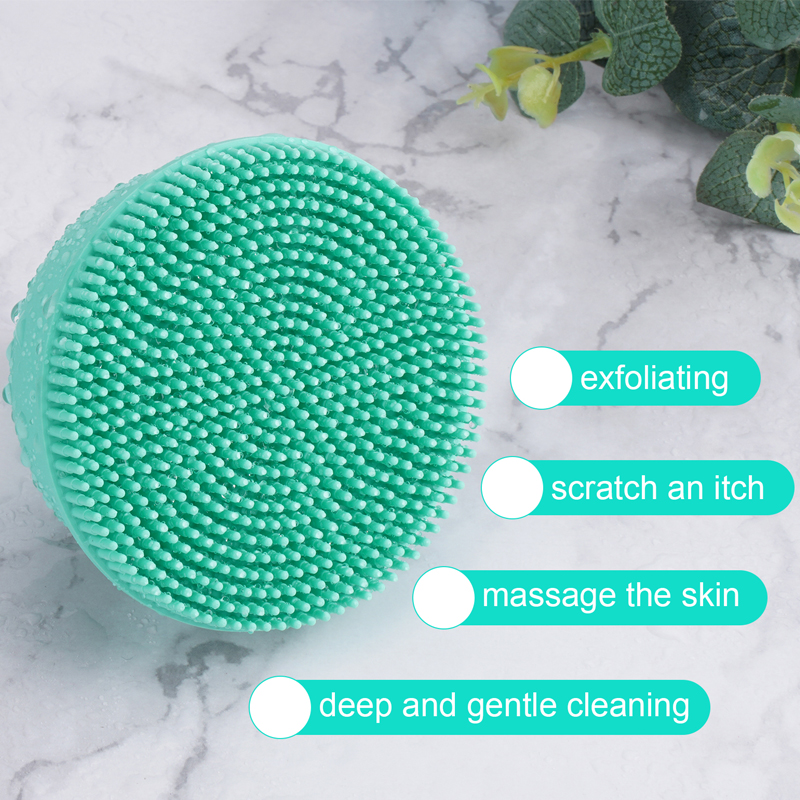 silicone bath brush body scrubber