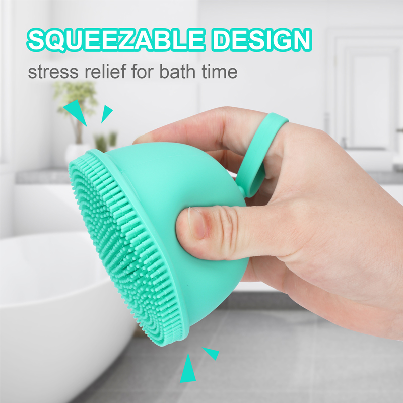 silicone bath brush body scrubber