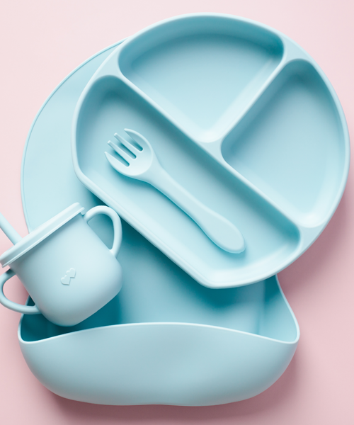 silicone baby feeding set